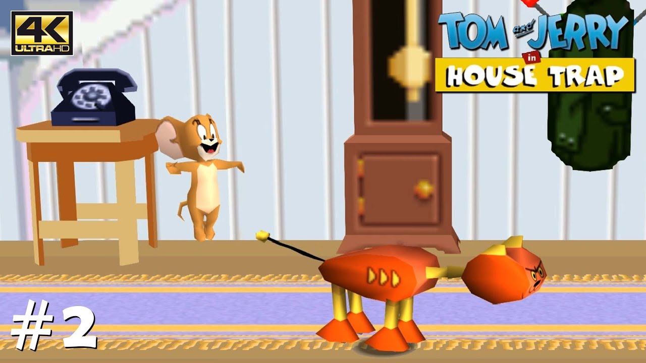 Tom and Jerry in House Trap - Playthrough PSX / PS1 / PGXP / Widescreen 4k 2160p PART 2