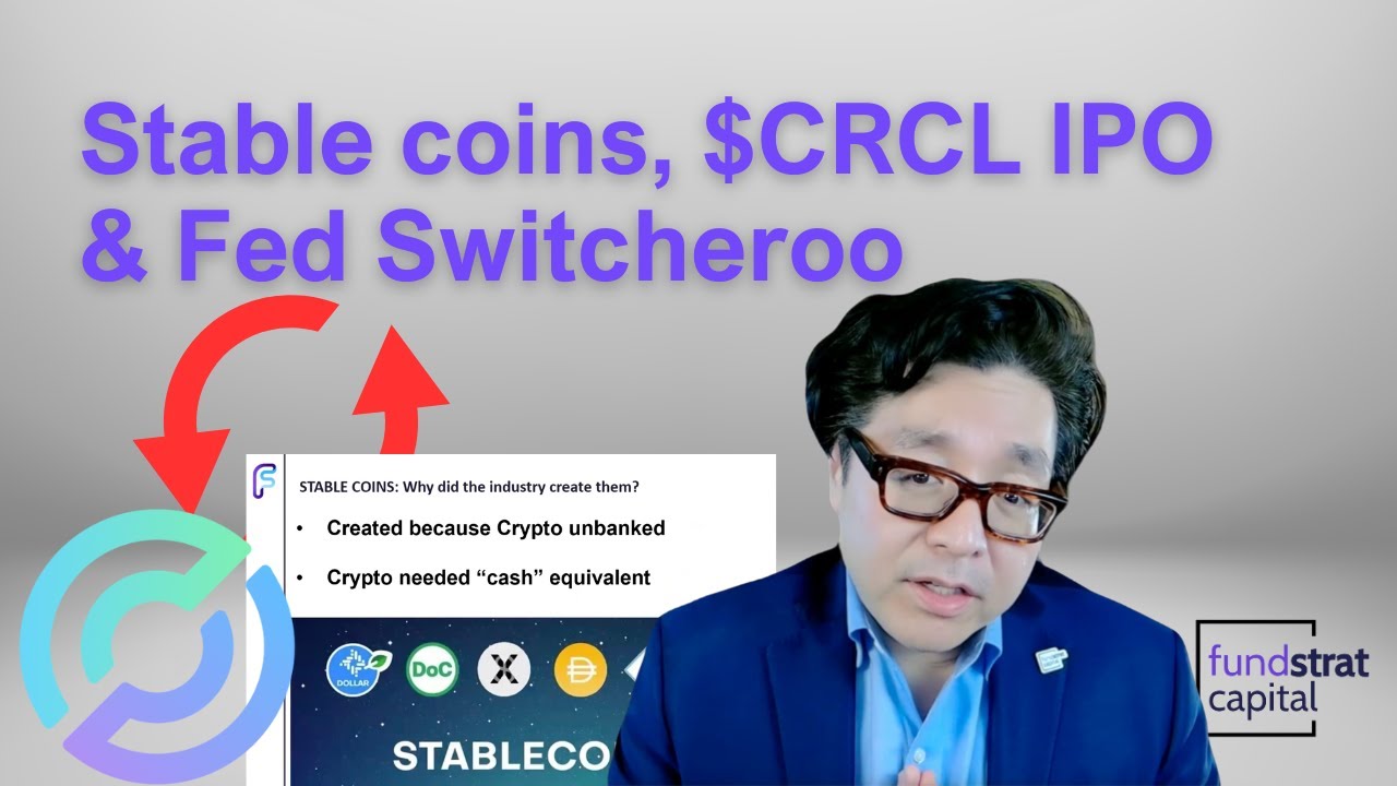 TOM LEE: Stable coins $CRCL = GENIUS good for consumers & USD | Fed switcheroo to “forward looking