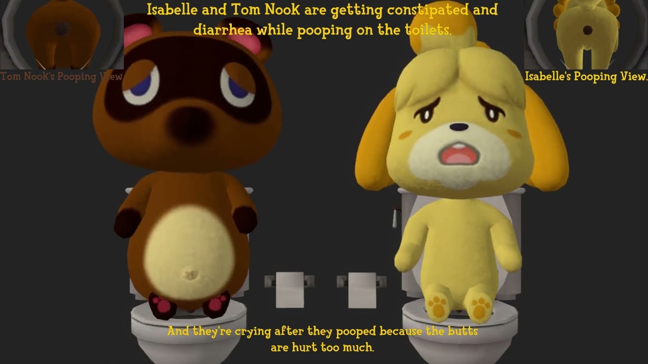Tom Nook and Isabelle Pooping [SFM] - ACNH Horrible Tummy Troubles.