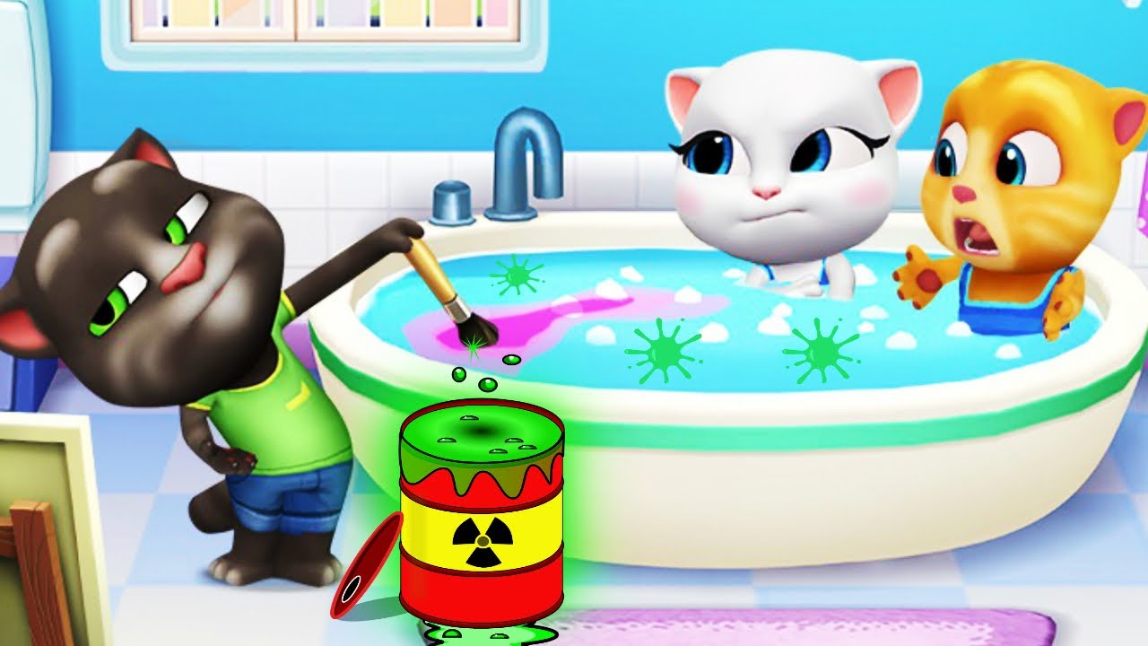 TOM THE CAT AND HIS FRIENDS, My Talking Tom Friends, TOM INTOXICATES THE BATHTUB! New update