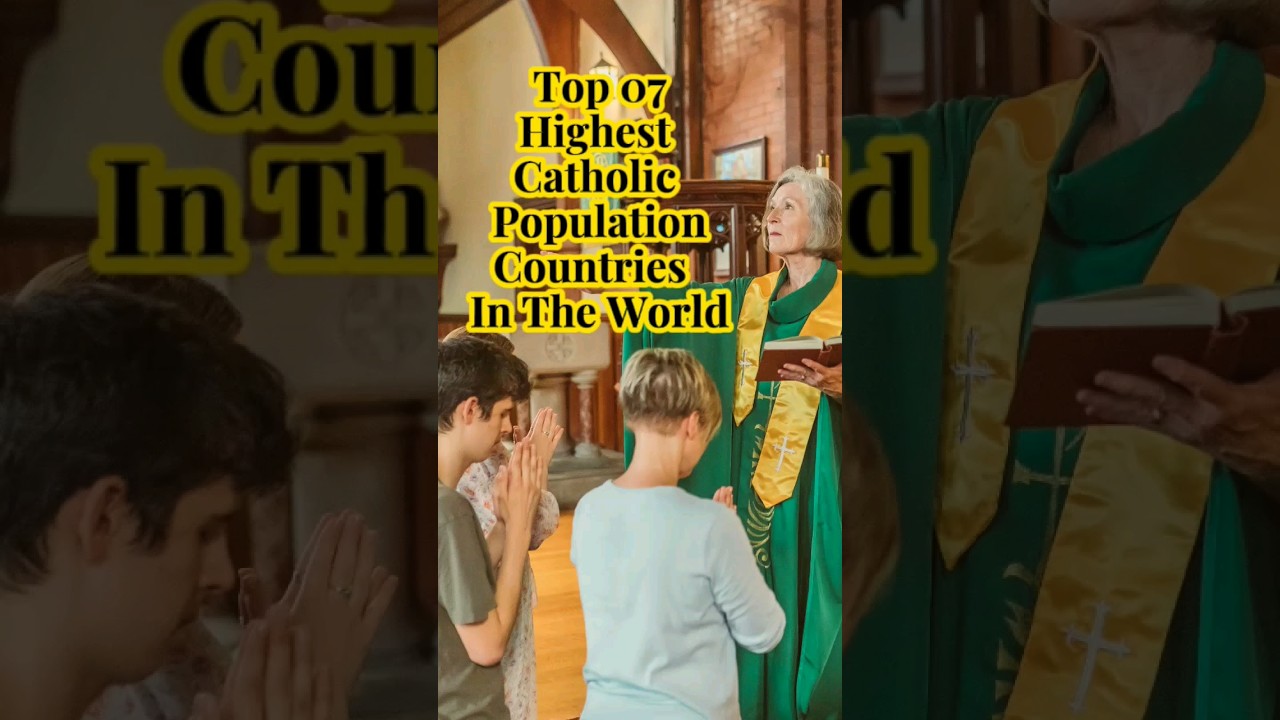 Top 07 highest catholic population countries 😱🕍️🌍 #shorts #catholic #viral #top #trending