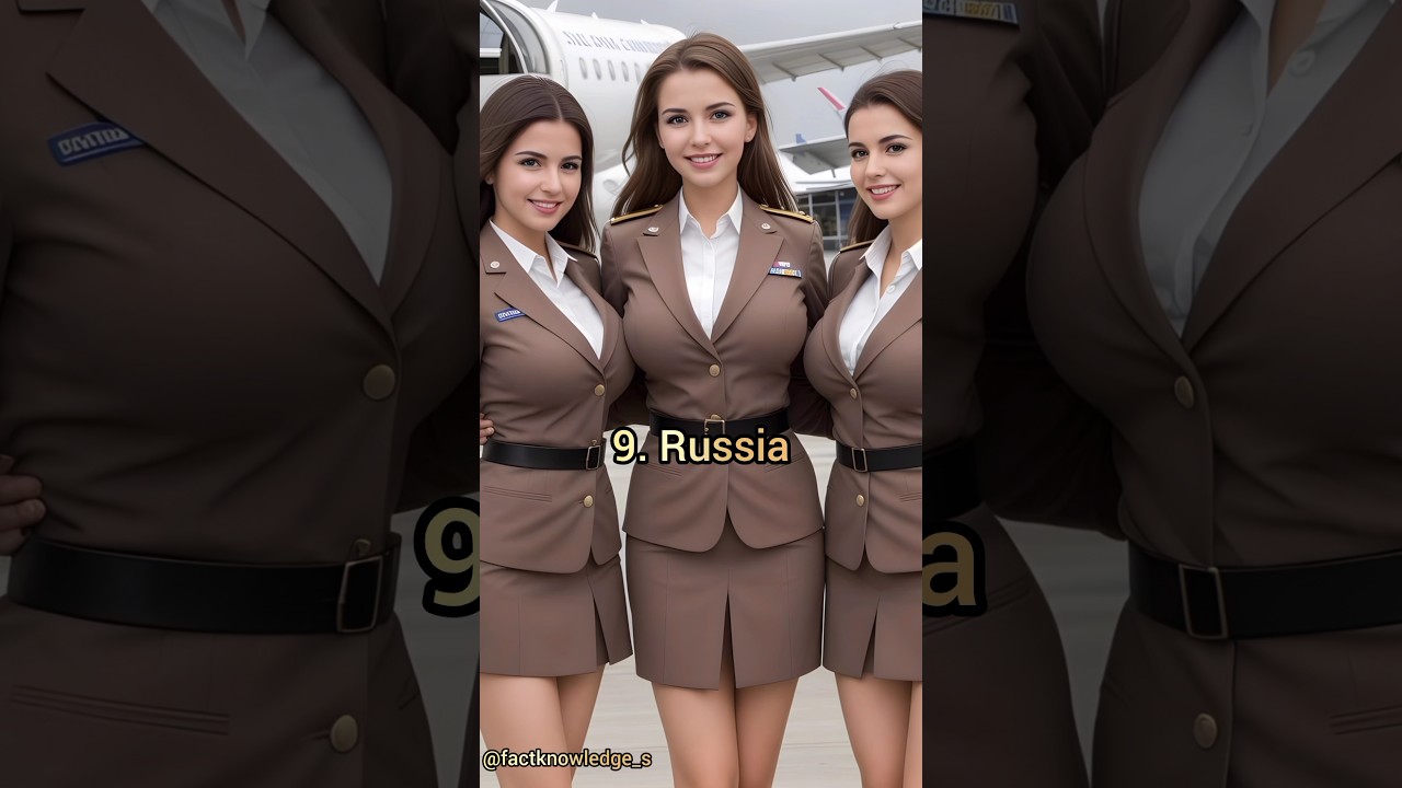 Top 10 air hostess uniform from different countries | #shorts #airhostess