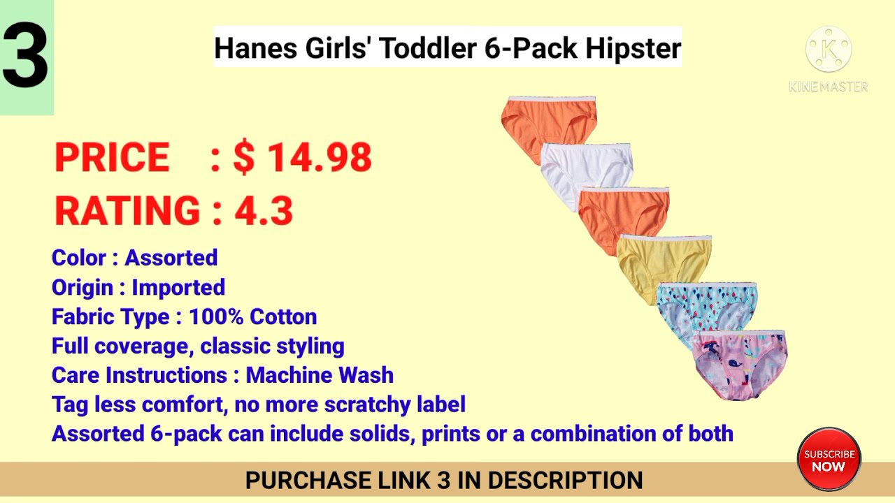 Top 10 Best Hanes Underwear for Little Girls(2 - 6x) of 2021| Price & Reviews