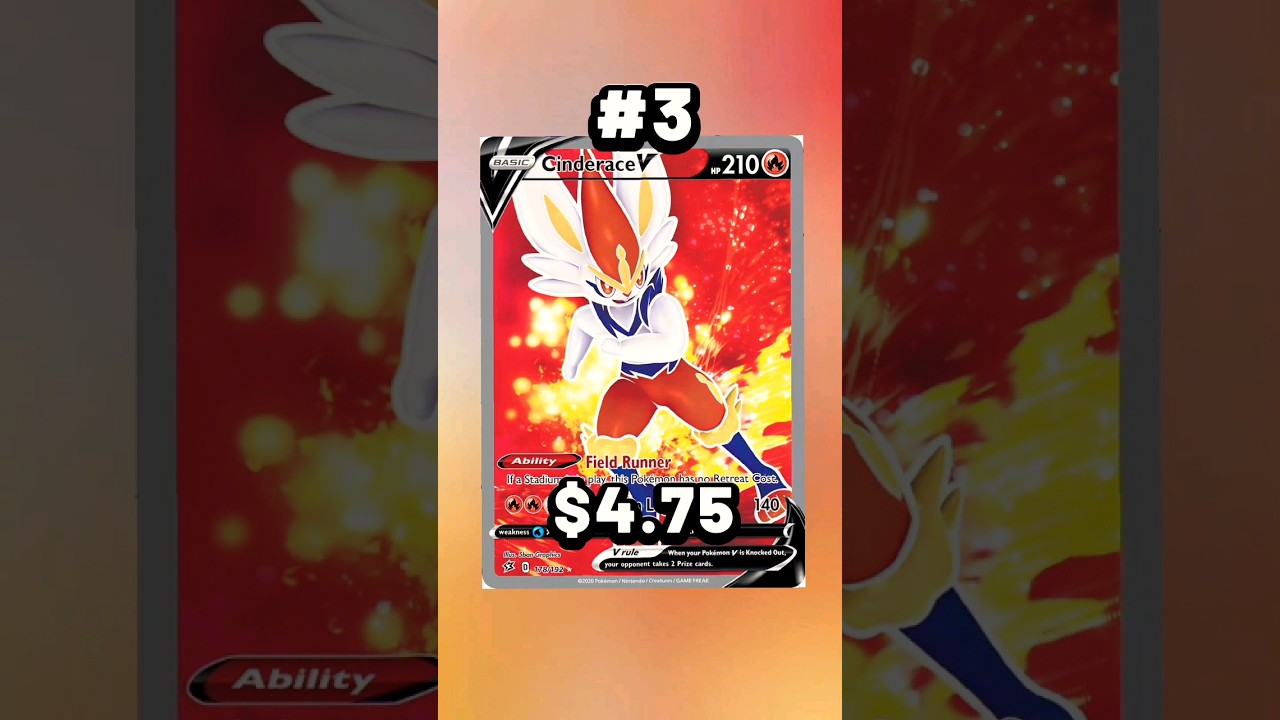 Top 10 Cinderace Cards #shorts #cinderace #pokemoncards #pokemon #top10