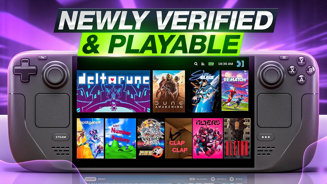 Top 10 Newly Verified and Playable Steam Deck Games!