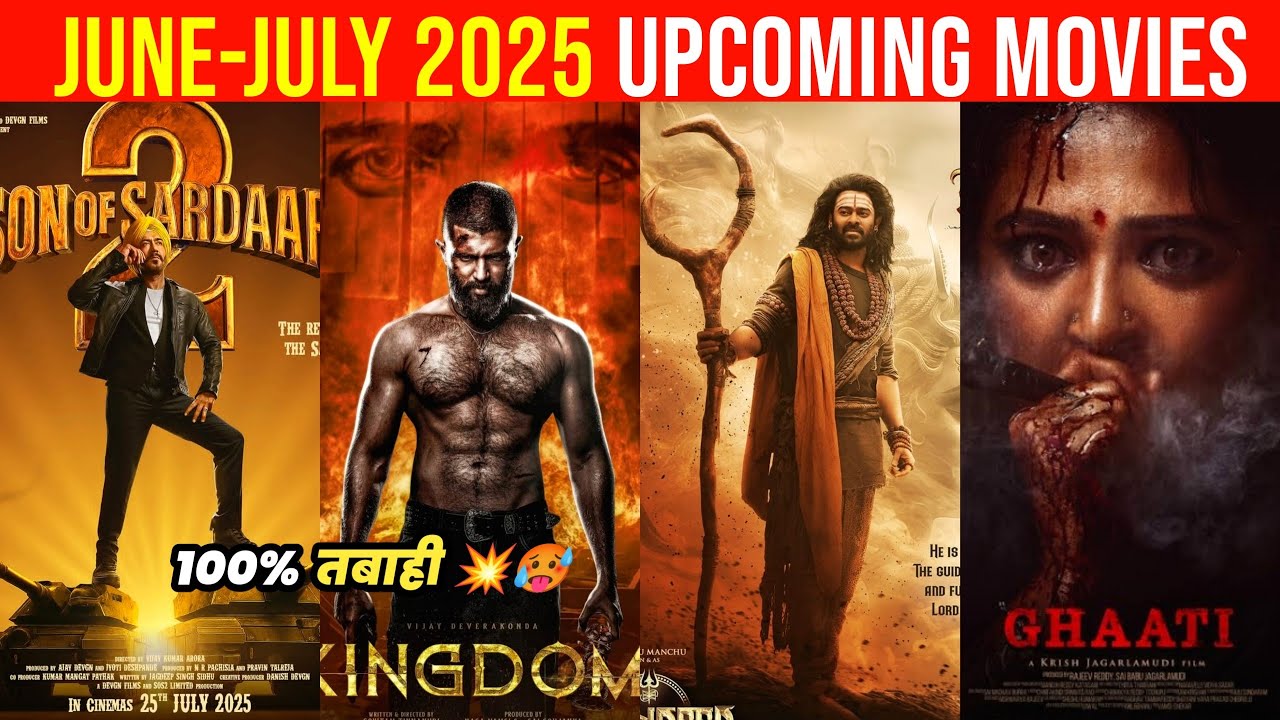 Top 10 Upcoming Movies Releasing June To July 2025 (Hindi)|| Upcoming Bollywood & South Indian Films