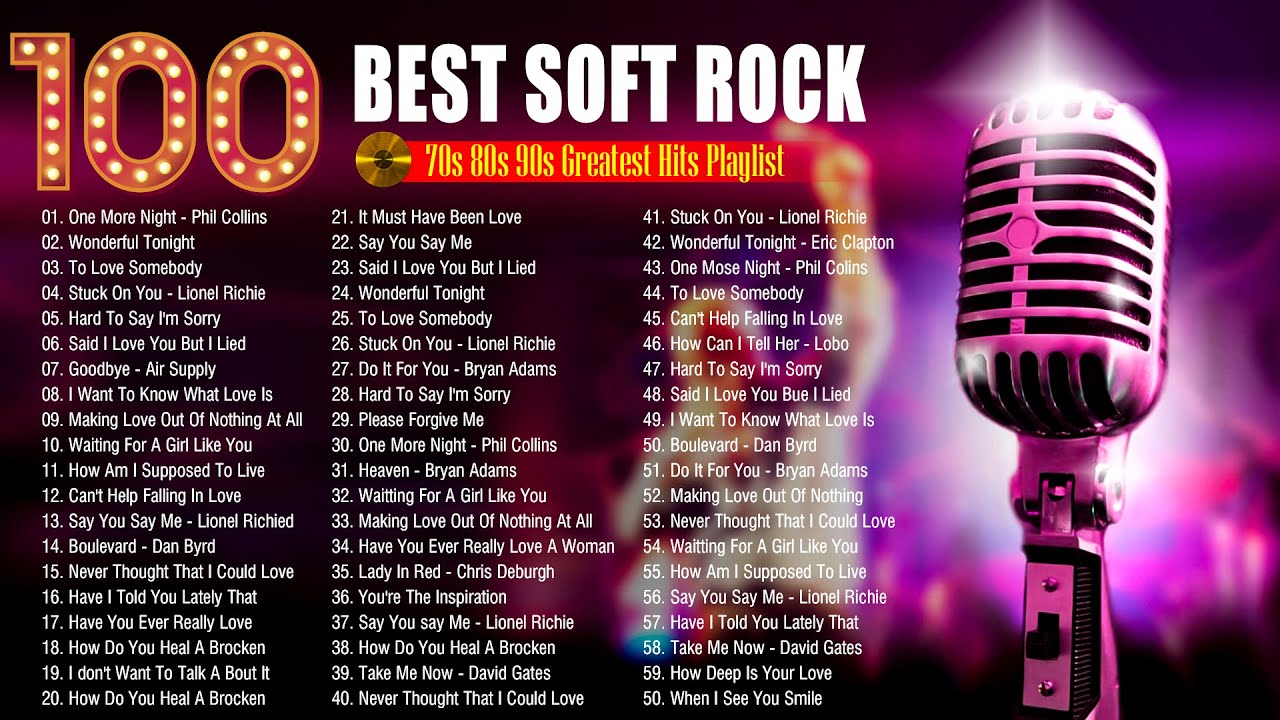 Top 100 Greatest Hits Soft Rock 🎙 Phil Collions, Eric Clapton, Lobo, Steve Perry, Orleans