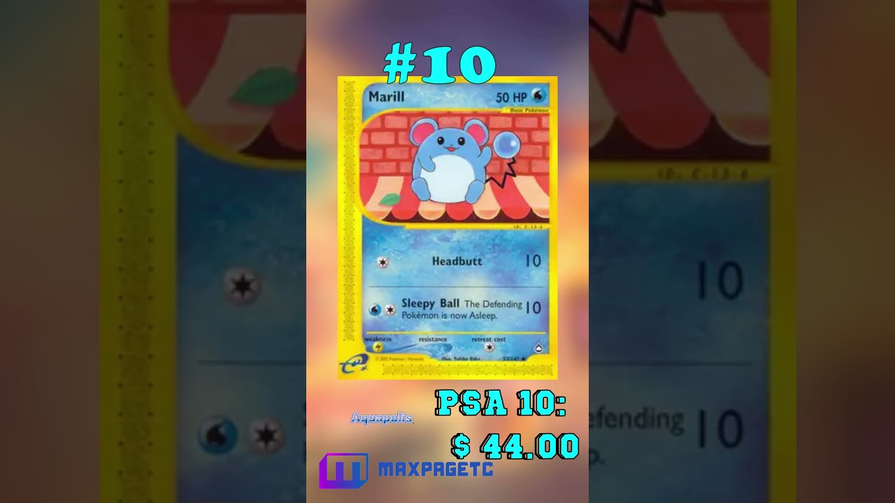 Top 15 Marill Pokémon Cards #tcg#pokémon#marill