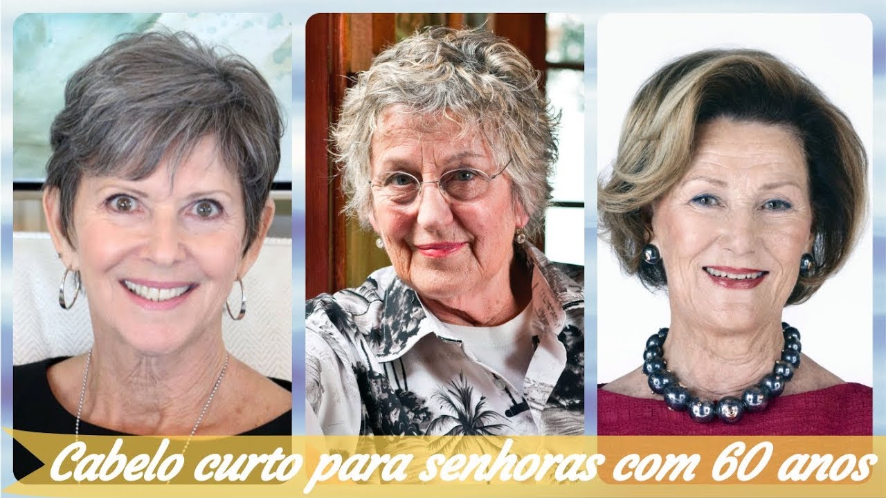 Top 20 modelo 🌼 de corte de cabelo curto para senhoras com 60 anos 2019