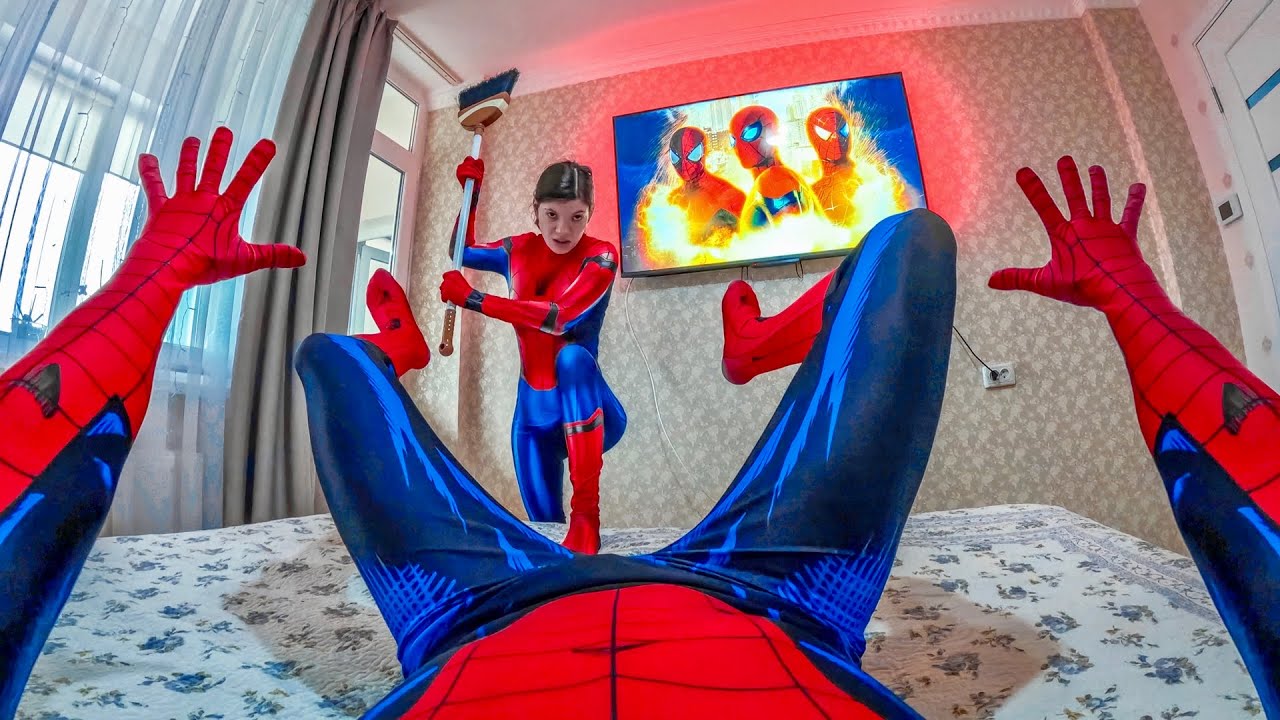 TOP 3 FUNNY SPIDER-MAN STORY VS SPIDER-GIRL IN REAL LIFE ( Epic Comedy Parkour POV Prank )