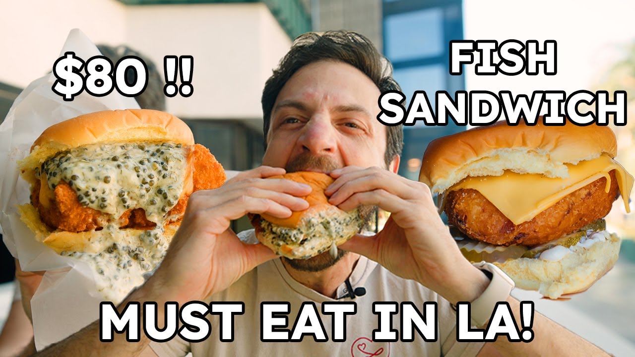 Top 3 MUST EAT LA Fried Fish Sandwiches!  | Jeremy Jacobowitz