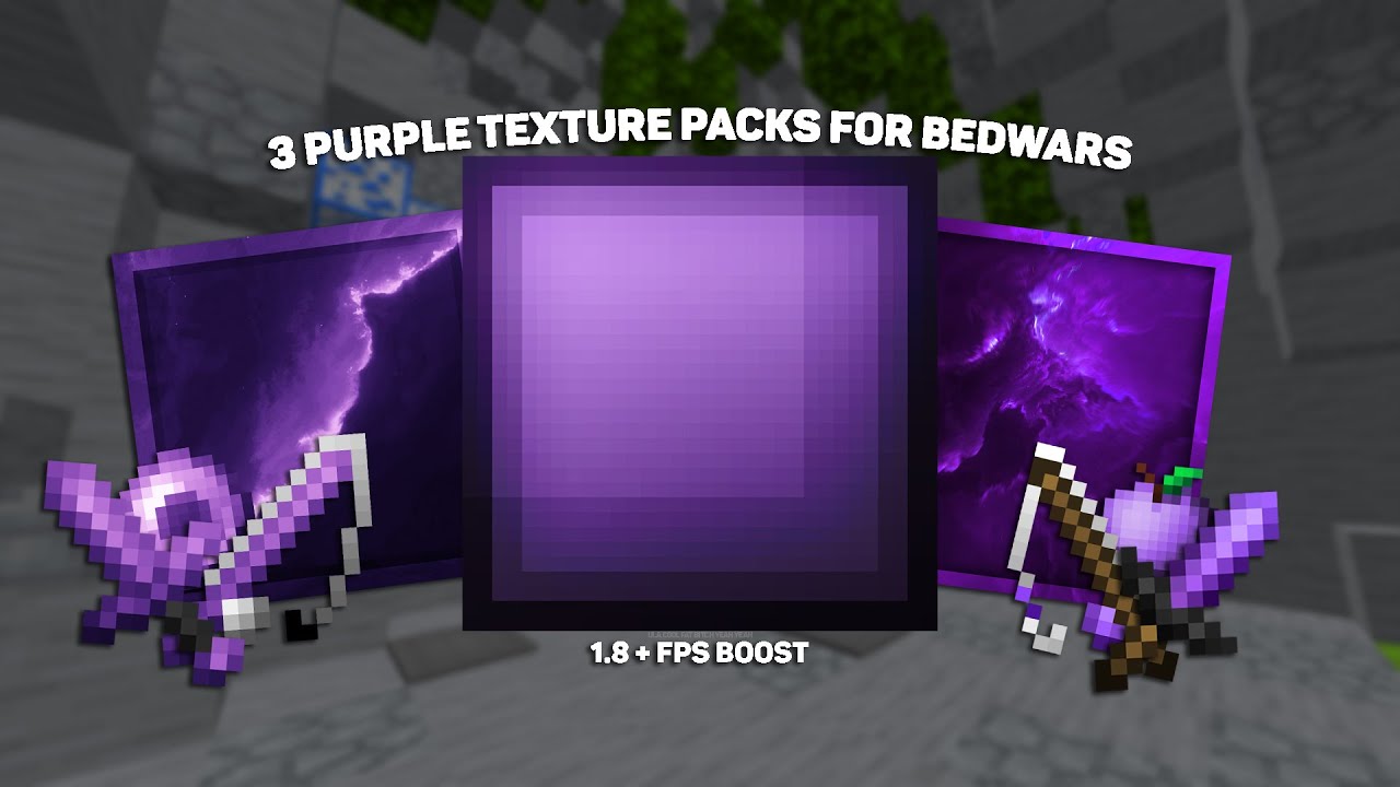 Top 3 Purple Texture Packs For Minecraft Bedwars (1.8 + FPS Boost)