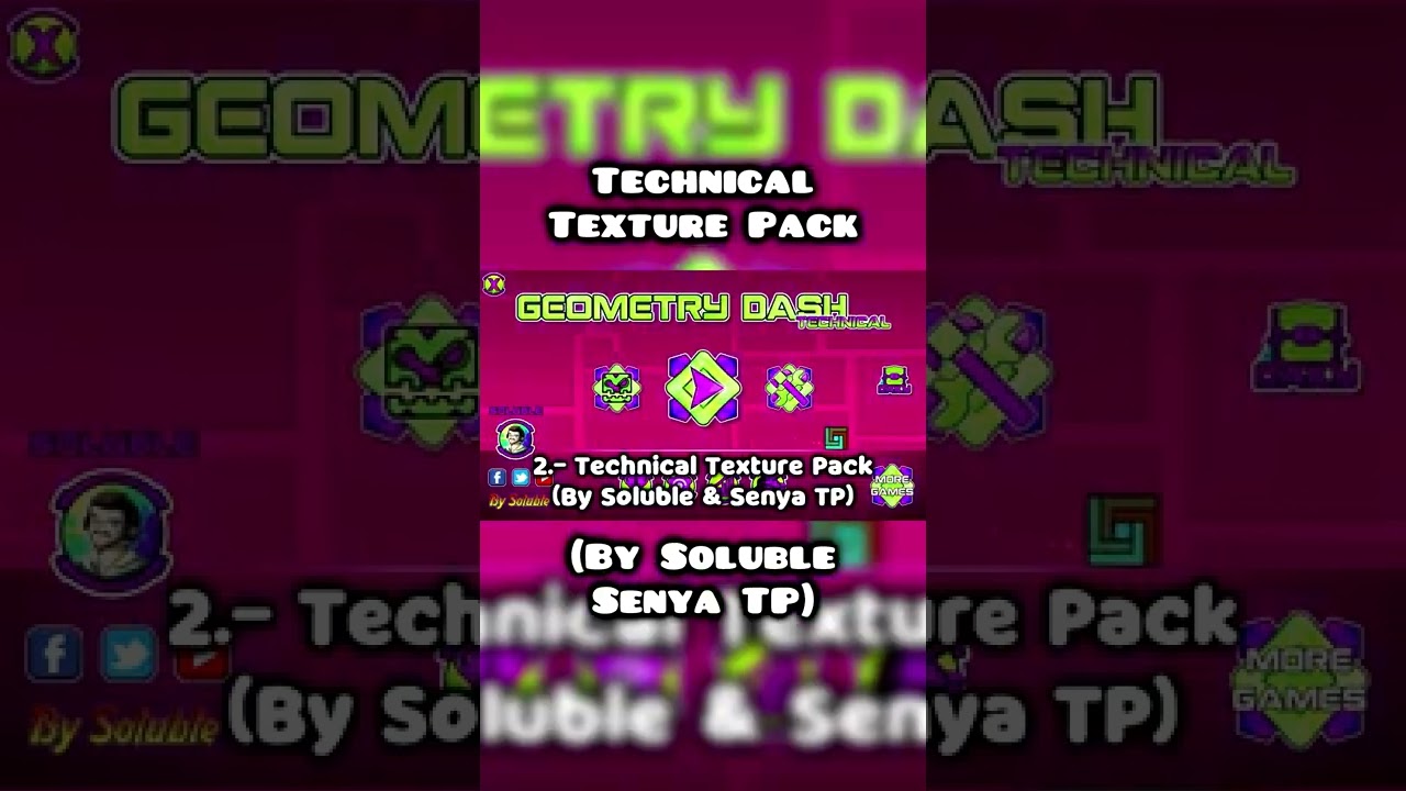 TOP 5 BEST EPIC ICON TEXTURE PACKS FOR GEOMETRY DASH 2.11 [#1] | #Shorts #GeometryDash