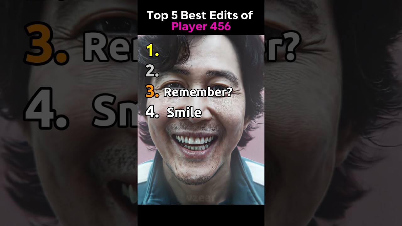 Top 5 Best Player 456 Edits (Gi Hun) | Squid Game 2 #squidgame2 #player456 #edit