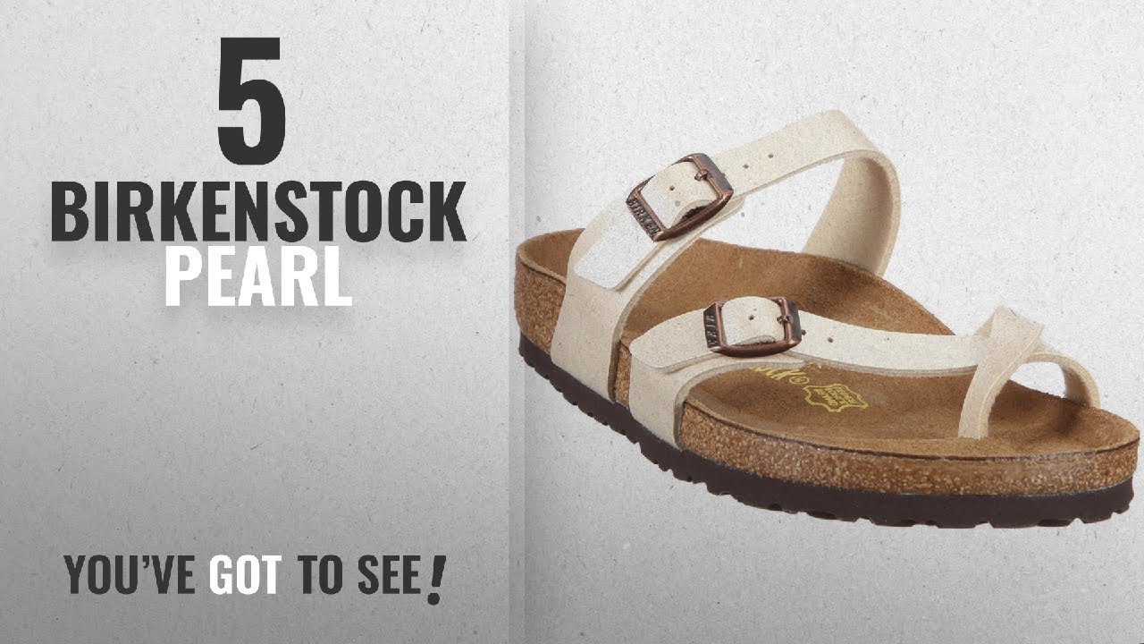 Top 5 Birkenstock Pearl [2018]: Birkenstock Womens Mayari Graceful Pearl White Birko-Flor Sandals