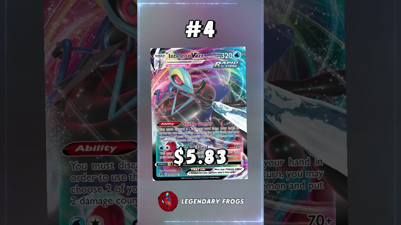 Top 5 Inteleon Pokemon Cards #inteleon