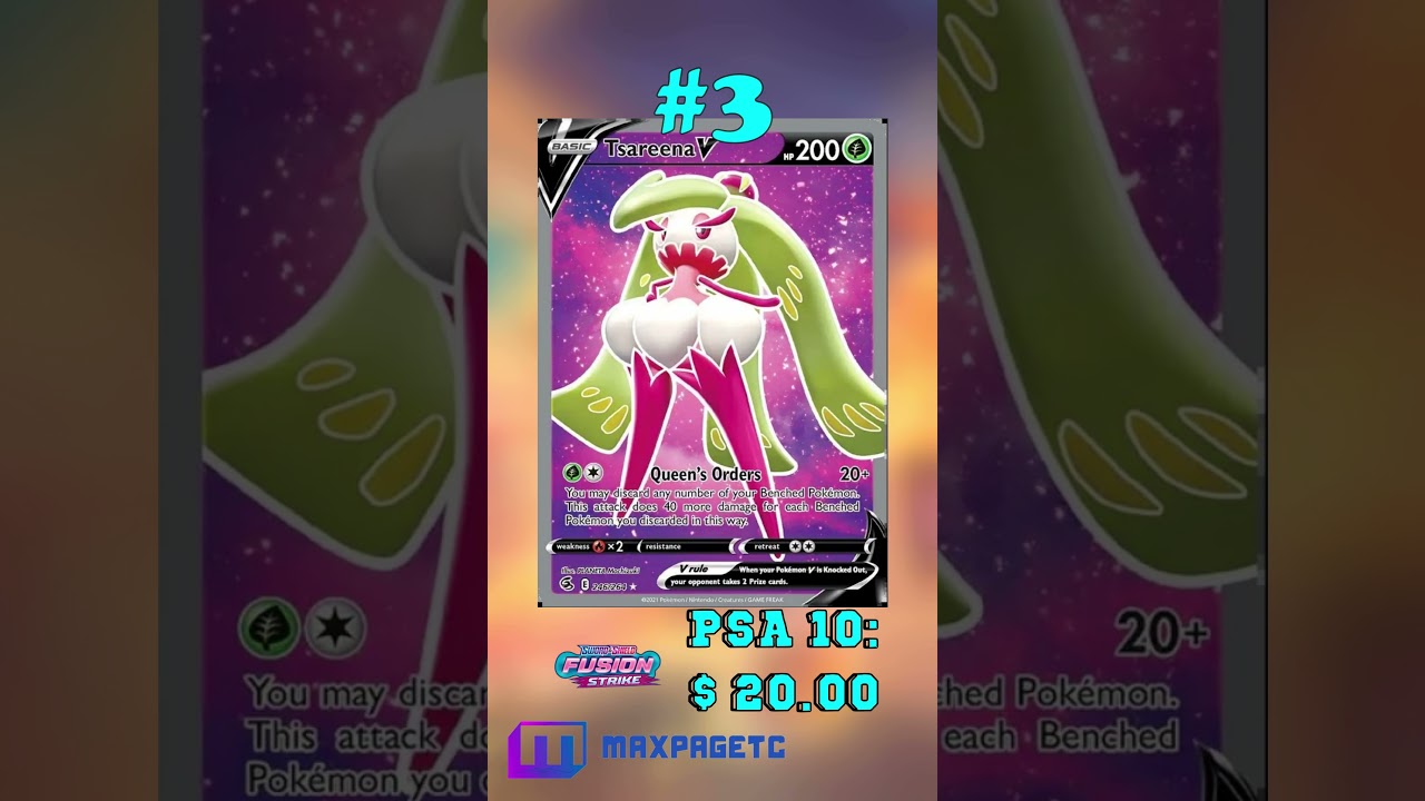 Top 5 Tsareena Full Art Pokémon Cards #tcg#pokémon#tsareena #fullart