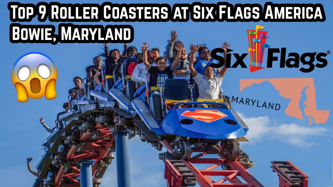 Top 9 Roller Coasters at Six Flags America | Bowie, Maryland (2021)