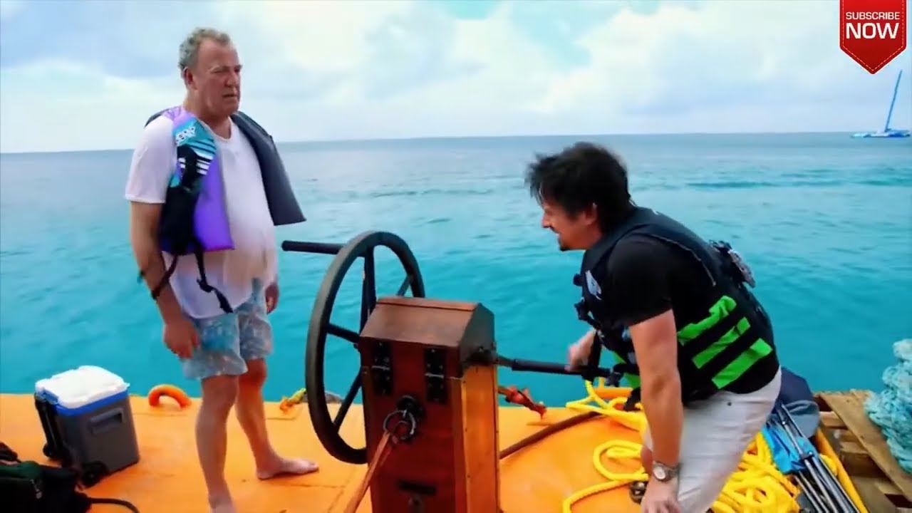 Top Gear Saving The Coral Reefs, Jeremy Clarkson, Richard Hammond, and James May