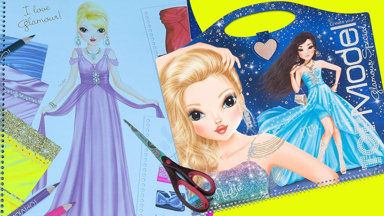 Top Model Defteri ile Gece Kıyafeti Tasarlıyorum | Designing Night Gown with Top Model Book