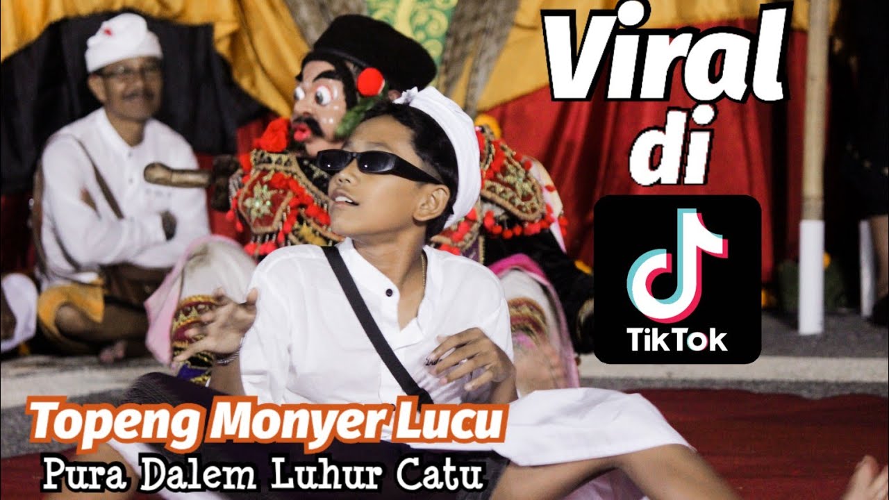 Topeng Monyer/Topeng bujuh Paling Lucu ring Pura Dalem Luhur Catu, Kuwum, Marga, Tabanan, Bali
