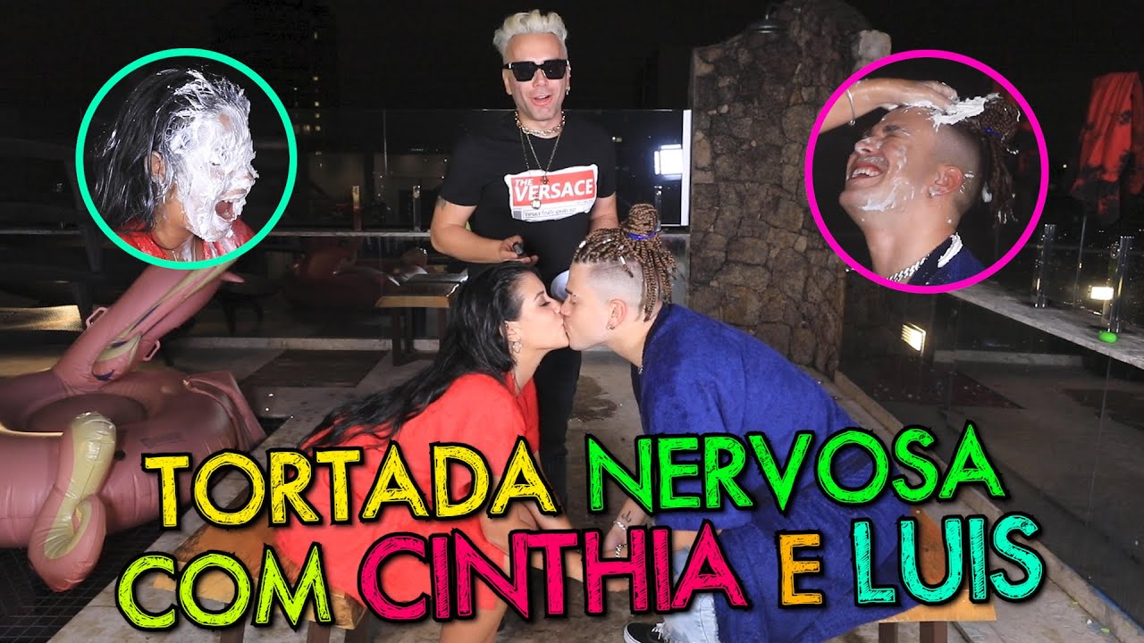 TORTA NA CARA COM CINTHIA CRUZ E LUIS MARIZ!! | #MatheusMazzafera