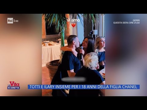 Totti e Ilary, le immagini della festa dei 18 anni di Chanel - La vita in diretta 19/05/2025