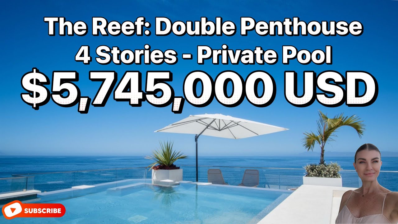 Tour a $5,745,000 USD Double Penthouse in Puerto Vallarta w/ Private Pool & Ocean Views |  The Reef