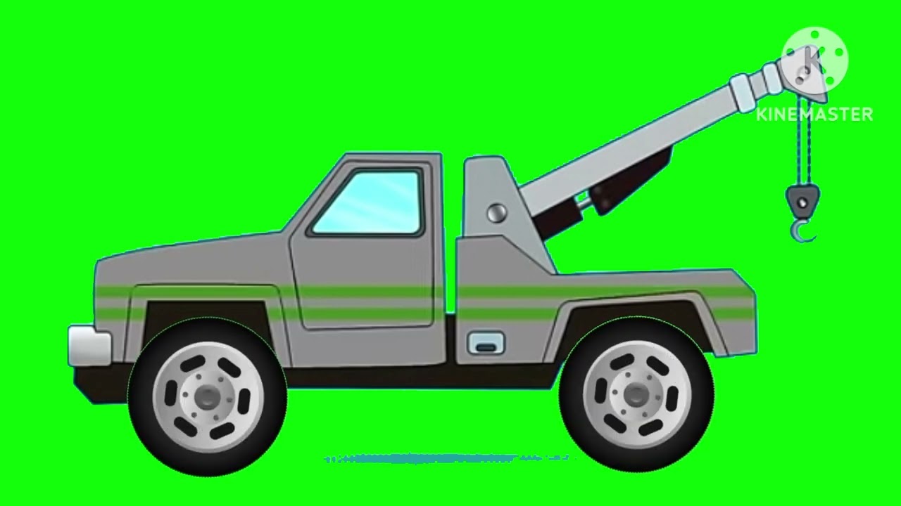 tow truck green screen