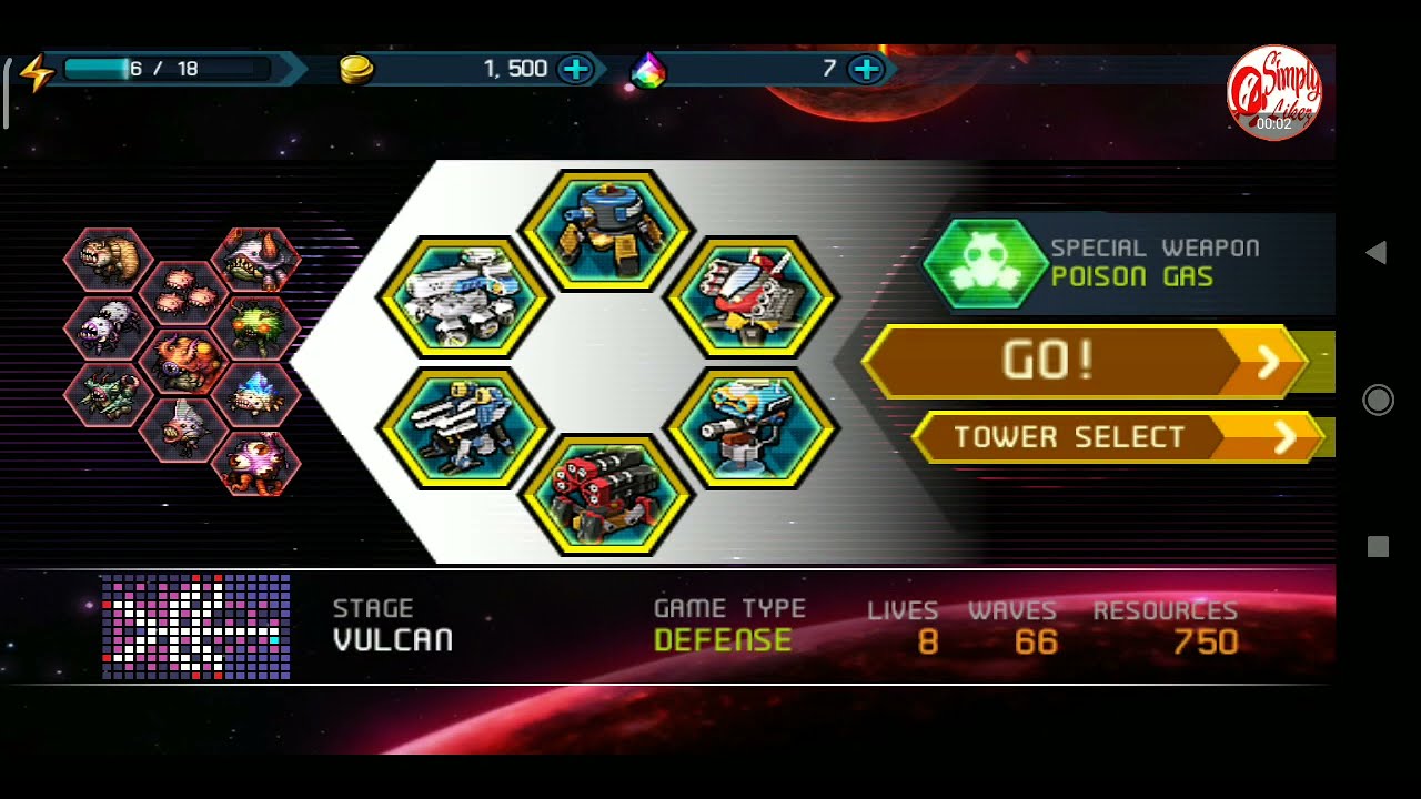 Tower Defense Infinite War E4 Vulcan Easy
