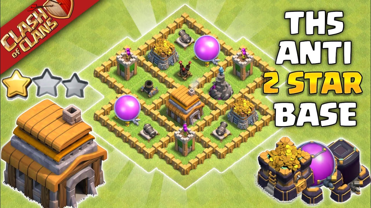 Town hall 5(Th5) Base | Town hall 5(Th5) Farming/Trophy/Pushing/War Base | Coc Th5 Base (Link) 2023