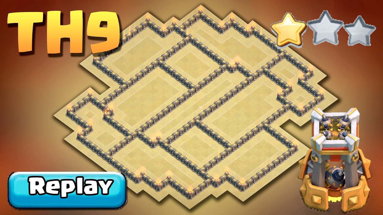 TOWN HALL 9 war base anti 3 star|TH9 Anti GoVaBo/Anti valkyrie + REPLAYS 2017