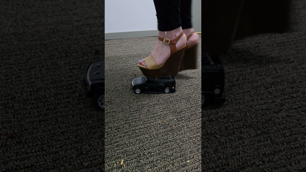 Toy car crush in Wedges #crushexperiment #crushingtime #asmrcrush #toycarcrush