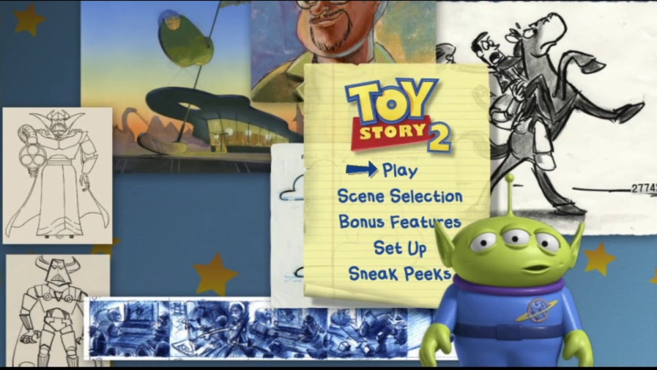 Toy Story 2 2010 DVD Menu Walkthrough