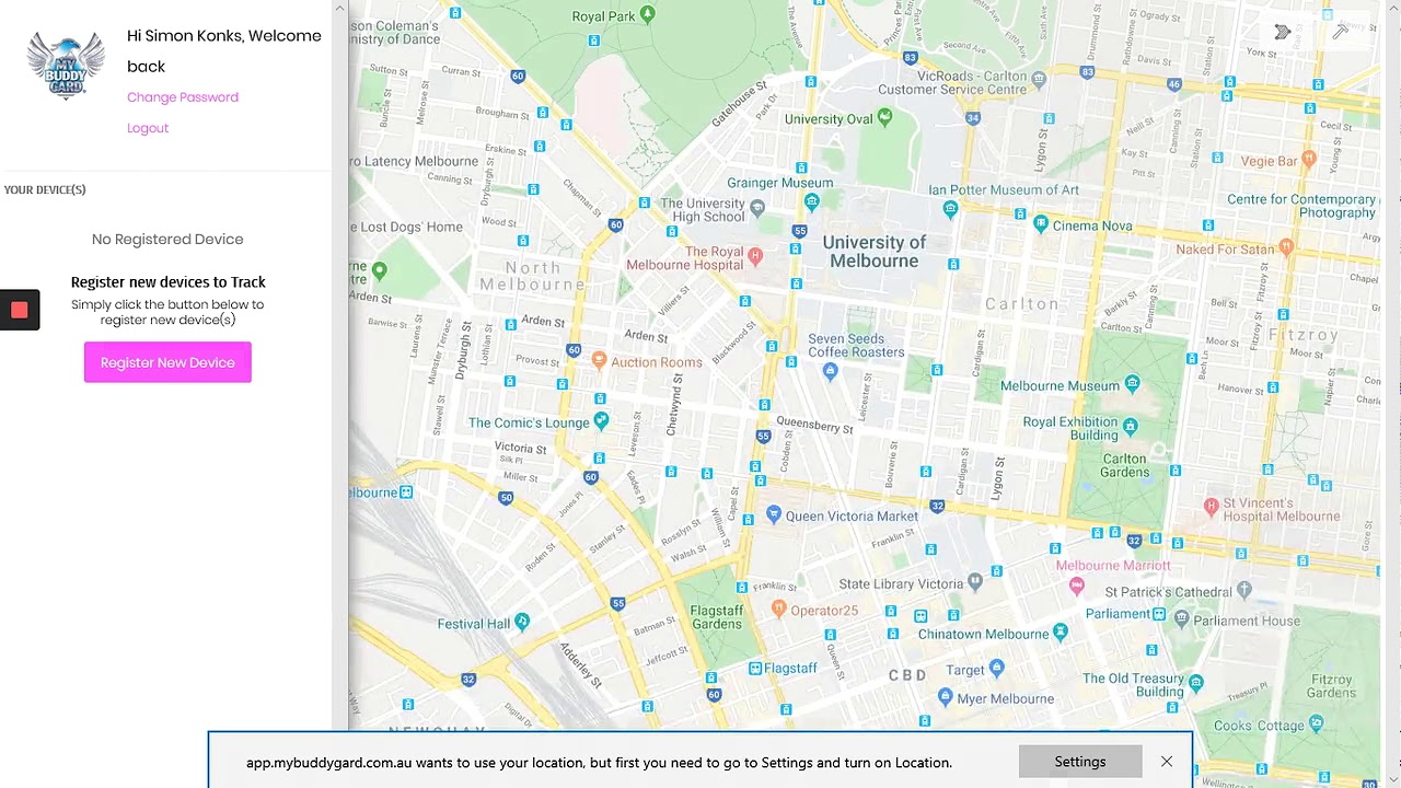 Track Map Login & Logout Instructions