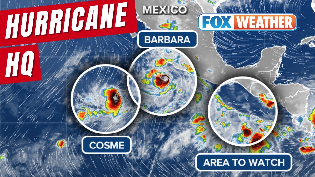 Tracking Tropical Storm Barbara, Cosme Spinning In Eastern Pacific
