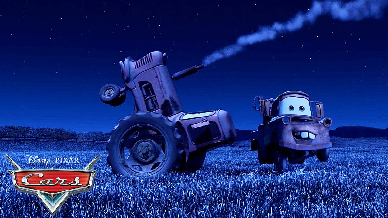 Tractor Tipping with Mater and Lightning McQueen | Pixar Cars