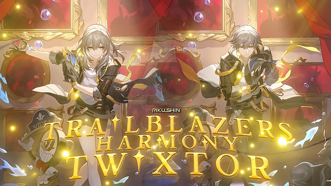 Trailblazers Harmony Stelle & CAELUS Twixtor | Honkai Star Rail | Rikushin