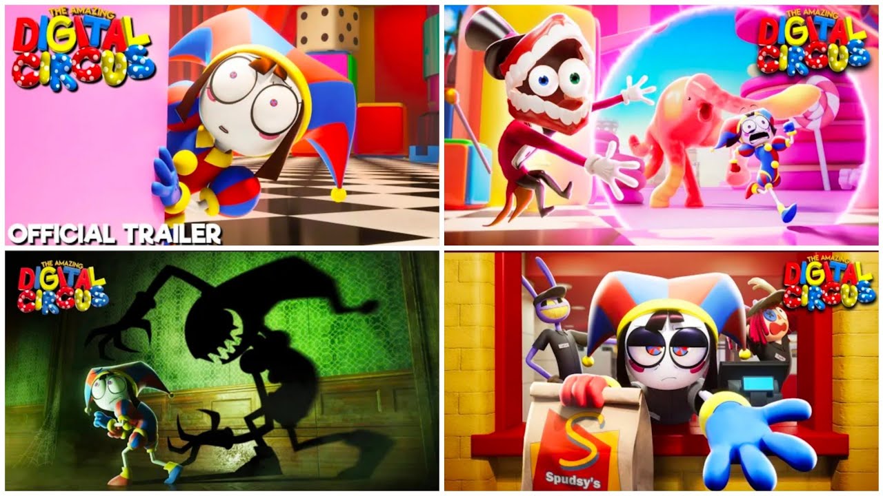 Trailer Comparisons - Amazing Digital Circus Episode 1 Vs Episode 2 Vs Episode 3 Vs Episode 4