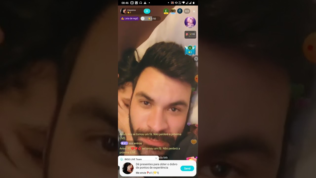 Traindo a mulher com a filha e fazendo live-bigo Live