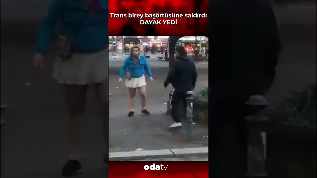 Trans birey başörtüsüne saldırdı, dayak yedi #shorts
