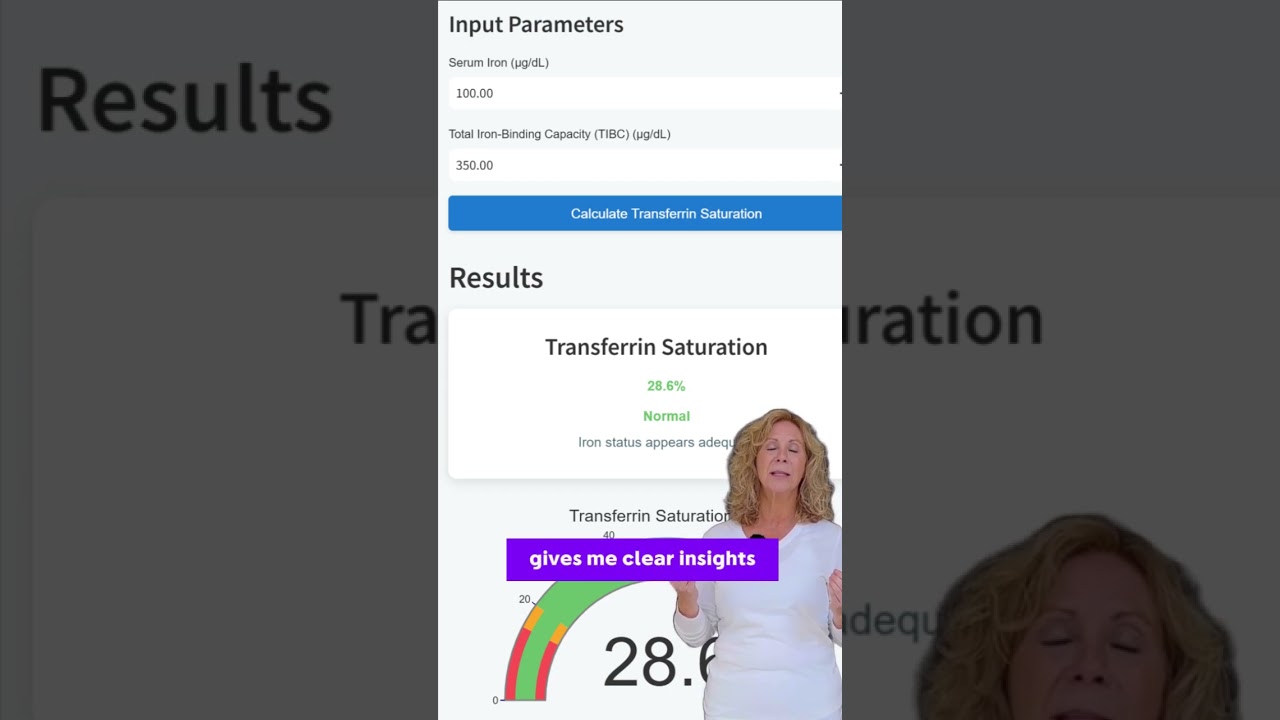 Transferrin Saturation Calculator | VitalityCalculators.com