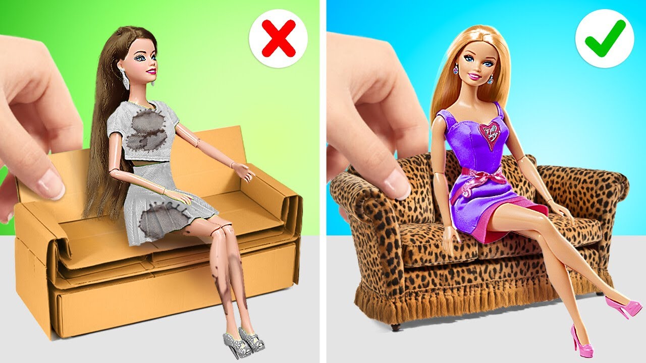 Transformação de Quarto da Boneca: Rico x Pobre! Ideias Para Pais & Truques Divertidos do YOWZA