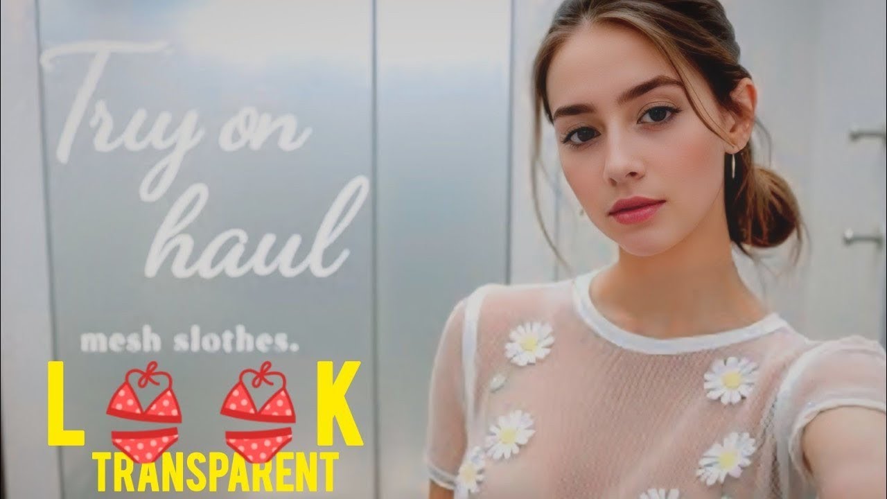 Transparent try on haul 4K | Sheer fishnet outfits try on haul 4K | See through transparent lingerie
