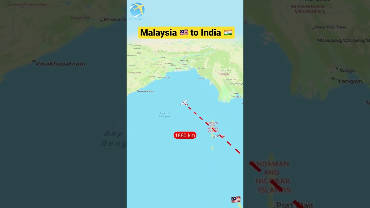 Travelling Malaysia to India #malaysia #india #shorts #aviation