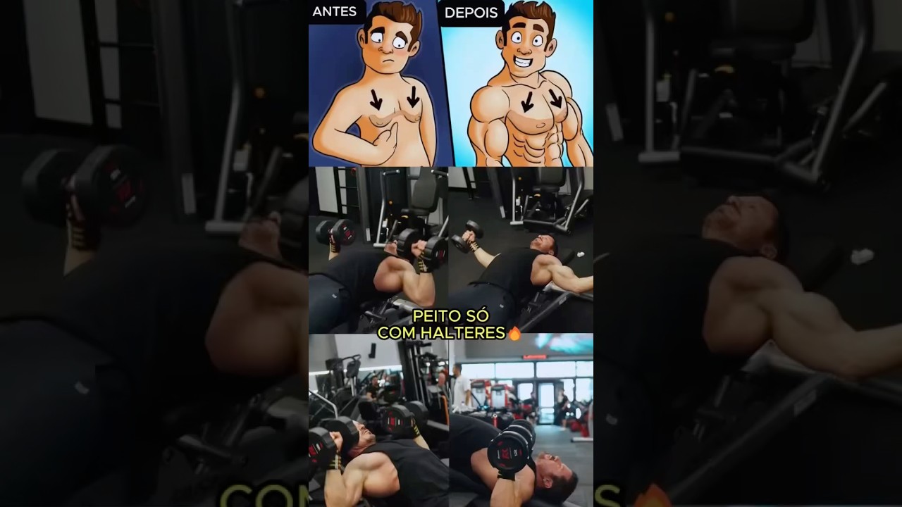 TREINO DE PEITO COM HALTER! #renatocariani #dicas #treino #musculacao #peito #academia #dieta