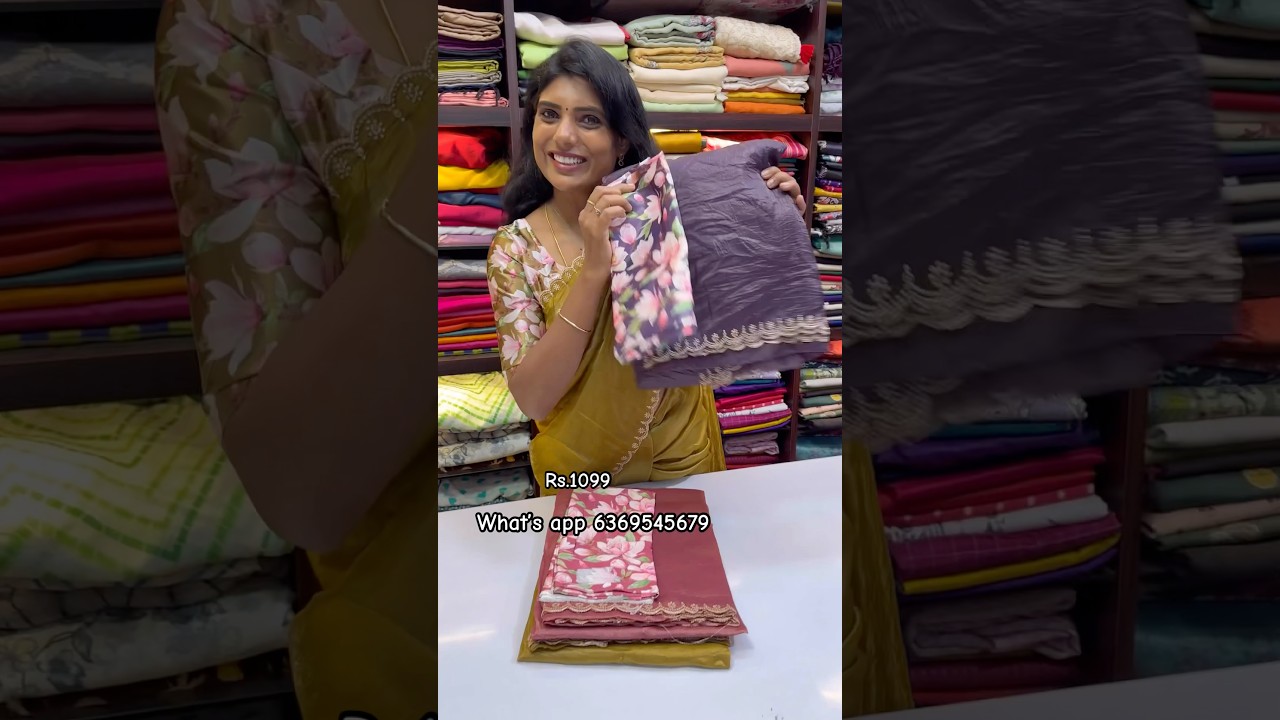 Trending Crush Chiffon Sarees! ! | Rs.1,099/- | Whatsapp-6369545679 | Shop@ruffletrends.com