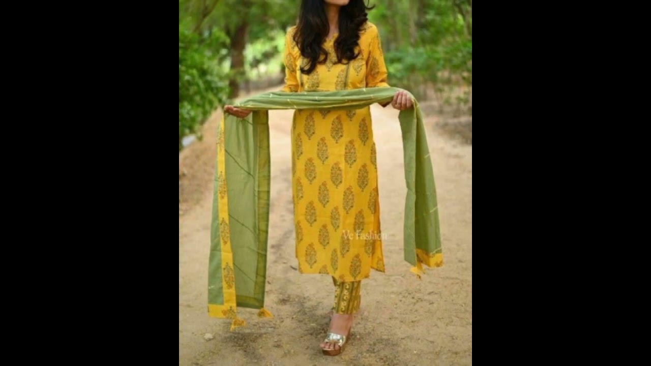 Trendy cotton salwar suit for women | Cotton churidar designs | Habitu @Habitu