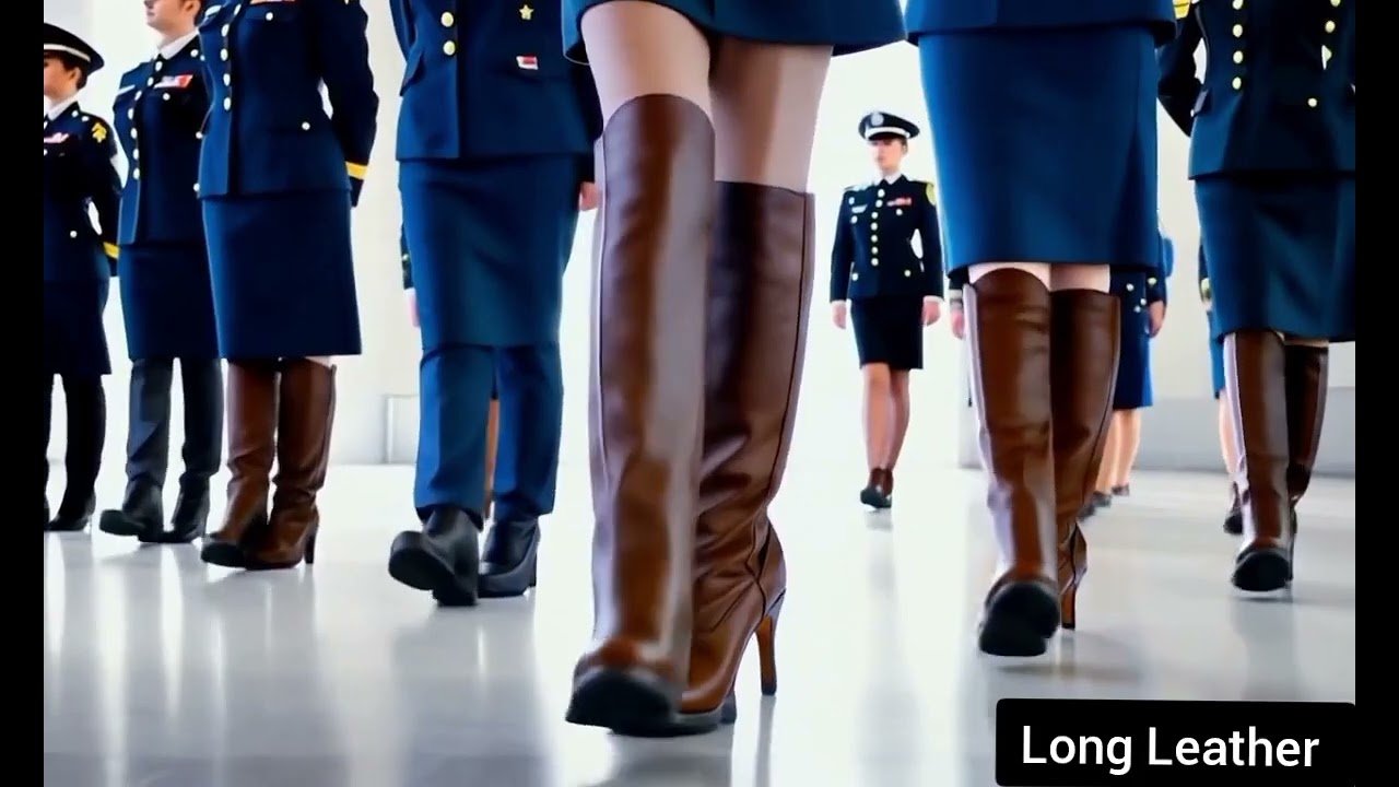 Trendy Long leather high heel boots