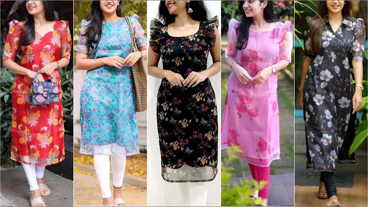 Trendy Organza Kurti Designs 2024 | Latest Organza  Kurti Design /Trending Kurtis #fashiontrends